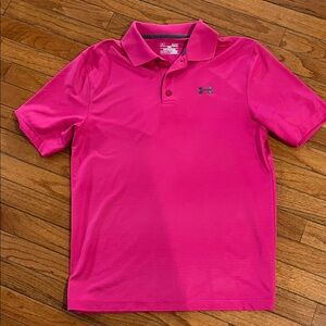 Under Armour Bright Pink Polo Shirt